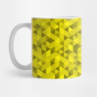 isometric yellow triangles in hexagon Mug